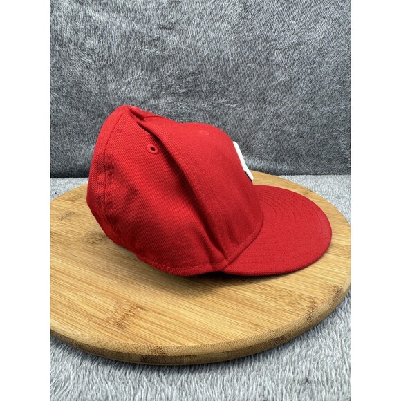 Cincinnati Reds Hat Cap Fitted Kids 6 3/4 Red MLB Baseball Wool New Era - Picture 6 of 11